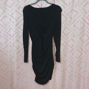 Elegant Black Long Sleeve Dress